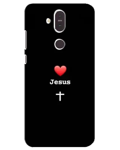 Чехол для Nokia 8.1 (2018) с картинкой «Сердце - Jesus»
