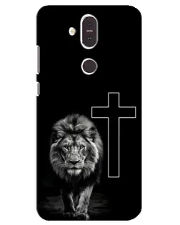 Чохол для Nokia 8.1 (2018) з картинкою «Лев та Хрест»
