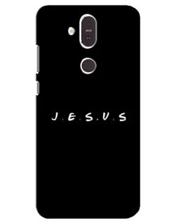 Чехол для Nokia 8.1 (2018) с картинкой «Точки веры J.E.S.U.S.»