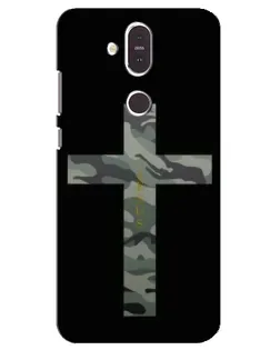 Чехол для Nokia 8.1 (2018) с картинкой «Милитари Крест»