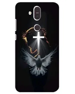 Чехол для Nokia 8.1 (2018) с картинкой «Голубь и Свет»