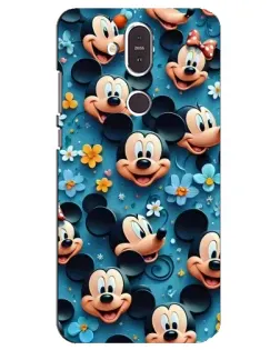 Чохол для Nokia 8.1 (2018) з картинкою «Паттерн Міккі та Мінні»