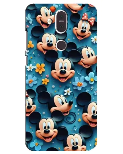 Чохол для Nokia 8.1 (2018) з картинкою «Паттерн Міккі та Мінні»