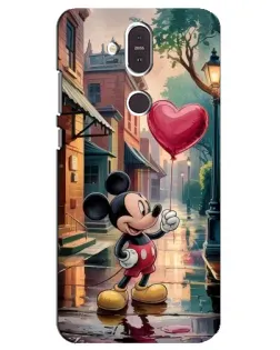 Чохол для Nokia 8.1 (2018) з картинкою «Міккі та кулька-серце» Чохол для Nokia 8.1 (2018) з картинкою «Міккі та кулька-серце»