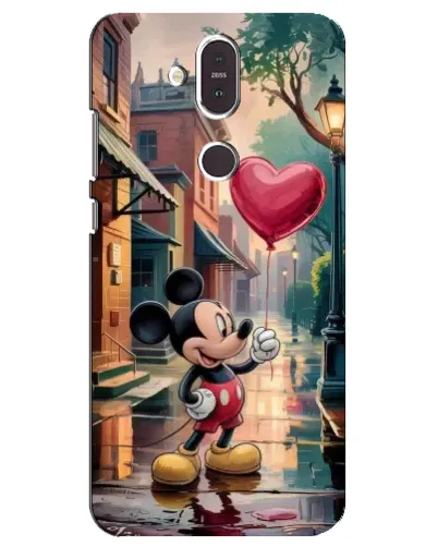 Чохол для Nokia 8.1 (2018) з картинкою «Міккі та кулька-серце»