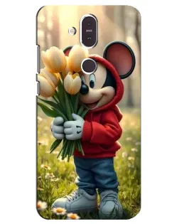 Чохол для Nokia 8.1 (2018) з картинкою «Міккі з тюльпанами» Чохол для Nokia 8.1 (2018) з картинкою «Міккі з тюльпанами»