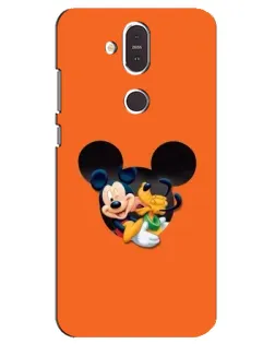 Чохол для Nokia 8.1 (2018) з картинкою «Серце Міккі Мінні»