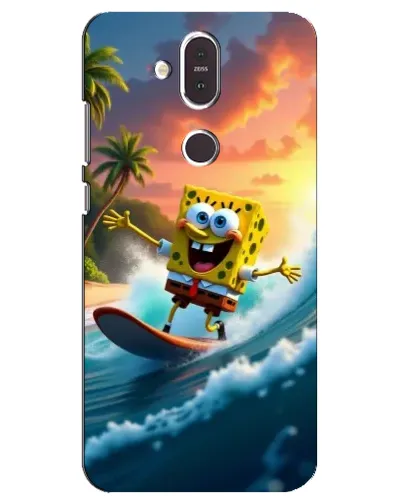 Чохол для Nokia 8.1 (2018) з картинкою «Губка Боб серфінгіст»