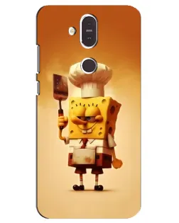 Чохол для Nokia 8.1 (2018) з картинкою «Губка Боб кухар»
