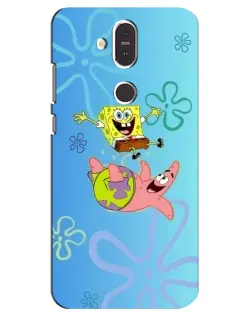 Чохол для Nokia 8.1 (2018) з картинкою «Спанч Боб та Патрік»