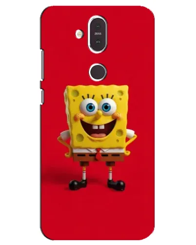 Чохол для Nokia 8.1 (2018) з картинкою «Спанч Боб на червоному»