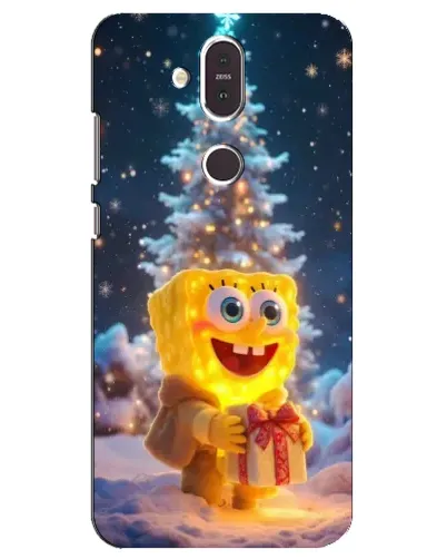 Чохол для Nokia 8.1 (2018) з картинкою «Різдвяний Спанч Боб»
