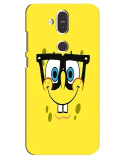 Чехол для Nokia 8.1 (2018) с картинкой «Минималистичный Спанч Боб»
