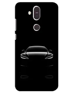 Чохол для Nokia 8.1 (2018) з картинкою «Силует Tesla Night»