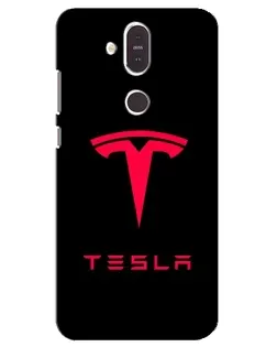 Чохол для Nokia 8.1 (2018) з картинкою «Tesla Red Logo»