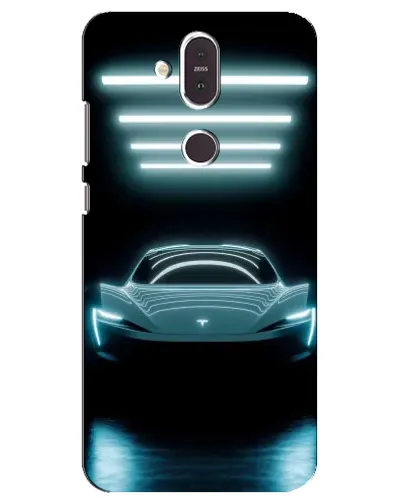 Чохол для Nokia 8.1 (2018) з картинкою «Tesla в неоні» Чохол для Nokia 8.1 (2018) з картинкою «Tesla в неоні»