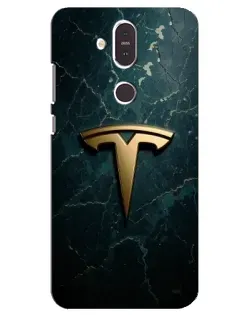 Чохол для Nokia 8.1 (2018) з картинкою «Мармурова Tesla Gold»