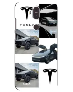 Чохол для Nokia 8.1 (2018) з картинкою «Колаж Cybertruck Tesla»