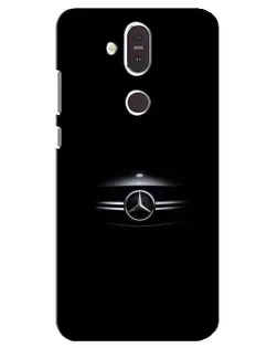 Чехол для Nokia 8.1 (2018) с картинкой «Mercedes — абстрактные линии»