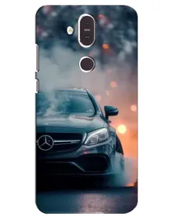 Чехол для Nokia 8.1 (2018) с картинкой «Mercedes — ночной город»