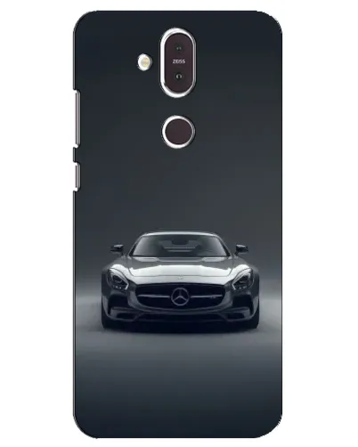 Чехол для Nokia 8.1 (2018) с картинкой «Mercedes на черном»