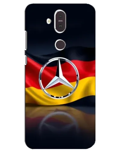 Чехол для Nokia 8.1 (2018) с картинкой «Mercedes — флаг Германии»