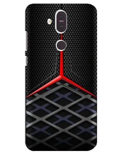 Чехол для Nokia 8.1 (2018) с картинкой «Mercedes Carbon Grid»