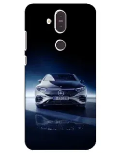 Чехол для Nokia 8.1 (2018) с картинкой «Ночной Mercedes EQ» Чехол для Nokia 8.1 (2018) с картинкой «Ночной Mercedes EQ»