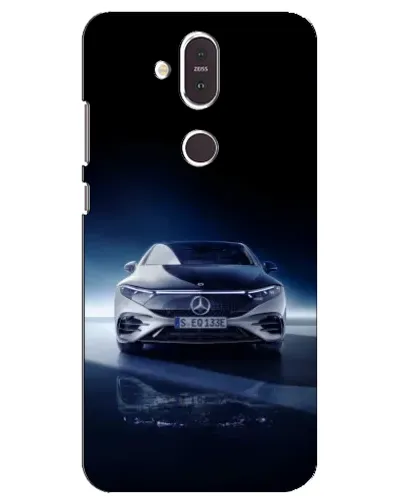 Чехол для Nokia 8.1 (2018) с картинкой «Ночной Mercedes EQ»