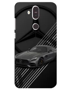 Чехол для Nokia 8.1 (2018) с картинкой «Mercedes AMG — графика» Чехол для Nokia 8.1 (2018) с картинкой «Mercedes AMG — графика»