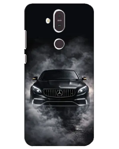 Чехол для Nokia 8.1 (2018) с картинкой «Mercedes в дыму»