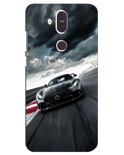 Чехол для Nokia 8.1 (2018) с картинкой «Гоночный Mercedes AMG»