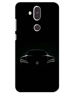 Чехол для Nokia 8.1 (2018) с картинкой «Mercedes — силуэт авто» Чехол для Nokia 8.1 (2018) с картинкой «Mercedes — силуэт авто»