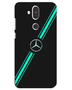 Чехол для Nokia 8.1 (2018) с картинкой «Спортивные линии Mercedes» Чехол для Nokia 8.1 (2018) с картинкой «Спортивные линии Mercedes»