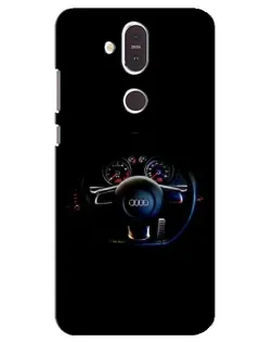 Чохол для Nokia 8.1 (2018) з картинкою «Салон Audi — кермо»