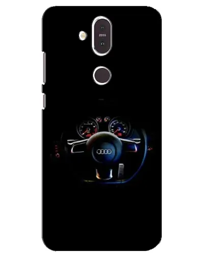 Чехол для Nokia 8.1 (2018) с картинкой «Салон Audi — руль»