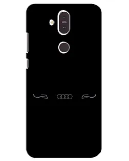 Чехол для Nokia 8.1 (2018) с картинкой «Audi — световой подпись»