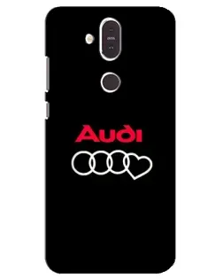 Чехол для Nokia 8.1 (2018) с картинкой «Логотип Audi Heart»