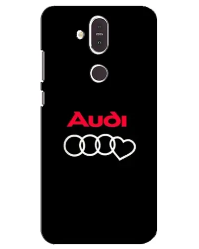 Чехол для Nokia 8.1 (2018) с картинкой «Логотип Audi Heart»