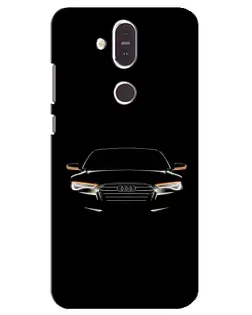 Чехол для Nokia 8.1 (2018) с картинкой «Audi — ночной контур» Чехол для Nokia 8.1 (2018) с картинкой «Audi — ночной контур»