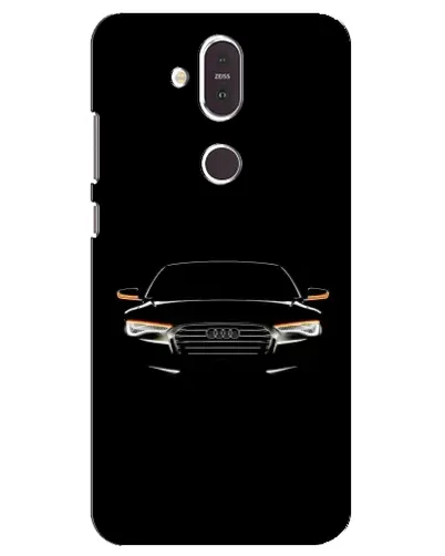 Чехол для Nokia 8.1 (2018) с картинкой «Audi — ночной контур»