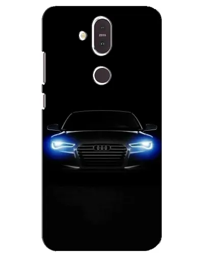 Чехол для Nokia 8.1 (2018) с картинкой «Audi в неоне»