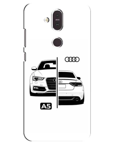 Чехол для Nokia 8.1 (2018) с картинкой «Audi — контрастный дизайн»