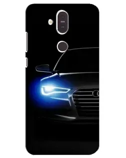 Чехол для Nokia 8.1 (2018) с картинкой «Неоновый взгляд Audi» Чехол для Nokia 8.1 (2018) с картинкой «Неоновый взгляд Audi»