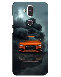 Чехол для Nokia 8.1 (2018) с картинкой «Audi в облаках дыма» Чехол для Nokia 8.1 (2018) с картинкой «Audi в облаках дыма»
