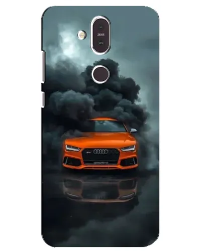 Чехол для Nokia 8.1 (2018) с картинкой «Audi в облаках дыма»