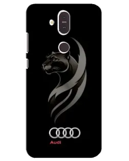 Чехол для Nokia 8.1 (2018) с картинкой «Графика — пантера и Audi» Чехол для Nokia 8.1 (2018) с картинкой «Графика — пантера и Audi»