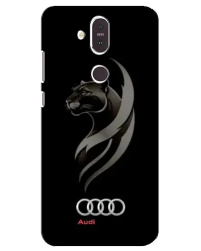 Чехол для Nokia 8.1 (2018) с картинкой «Графика — пантера и Audi»