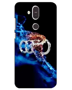 Чехол для Nokia 8.1 (2018) с картинкой «Энергия лого Audi» Чехол для Nokia 8.1 (2018) с картинкой «Энергия лого Audi»
