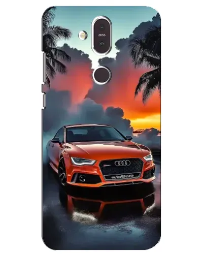 Чехол для Nokia 8.1 (2018) с картинкой «Audi — закат»